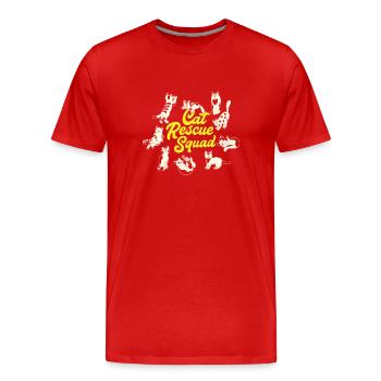 Animal Rights Activist Vegan Vegetarian Animal Lovers Animal - Men's Premium Organic T-Shirt - red - Front - Damien (186cm)
