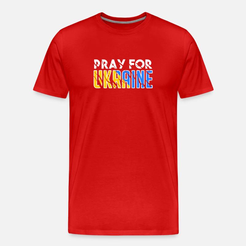 Ukraine - Männer Premium Bio T-Shirt - Rot