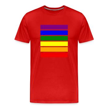 Couleurs United Pride - T-shirt bio Premium Homme - rouge - Devant - Damien (186cm)