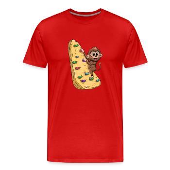 Escalade monkey Bouldering - T-shirt bio Premium Homme - rouge - Devant - Damien (186cm)