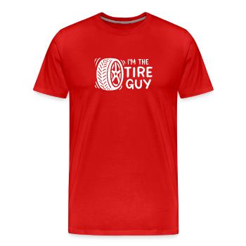 I'm The Tire Guy - Männer Premium Bio T-Shirt - Rot - Vorne - Damien (186cm)