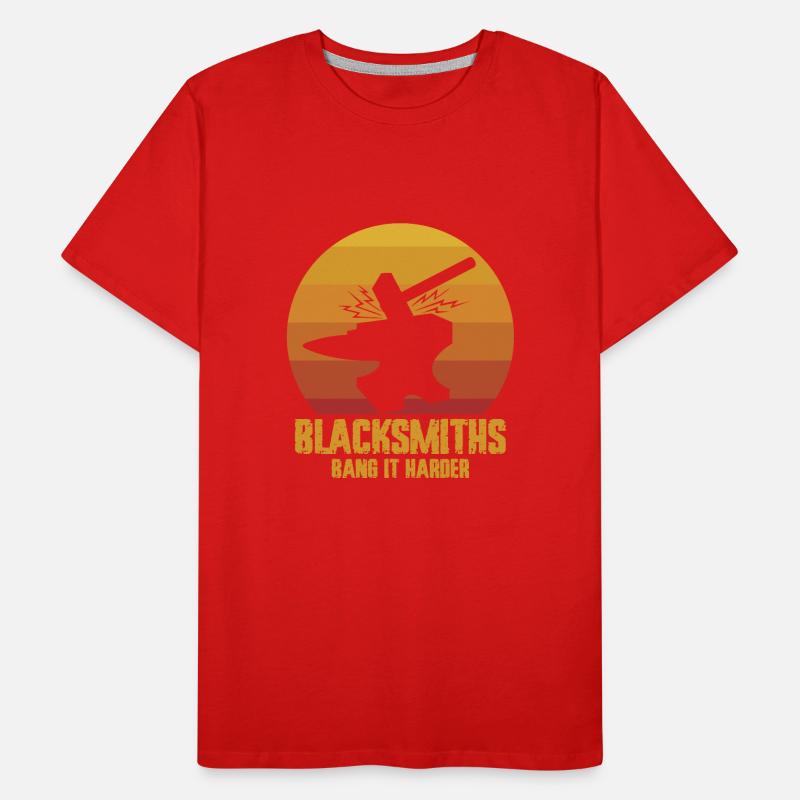 Blacksmith Farrier Anvil Wrought Iron Men's Premium Organic T-Shirt