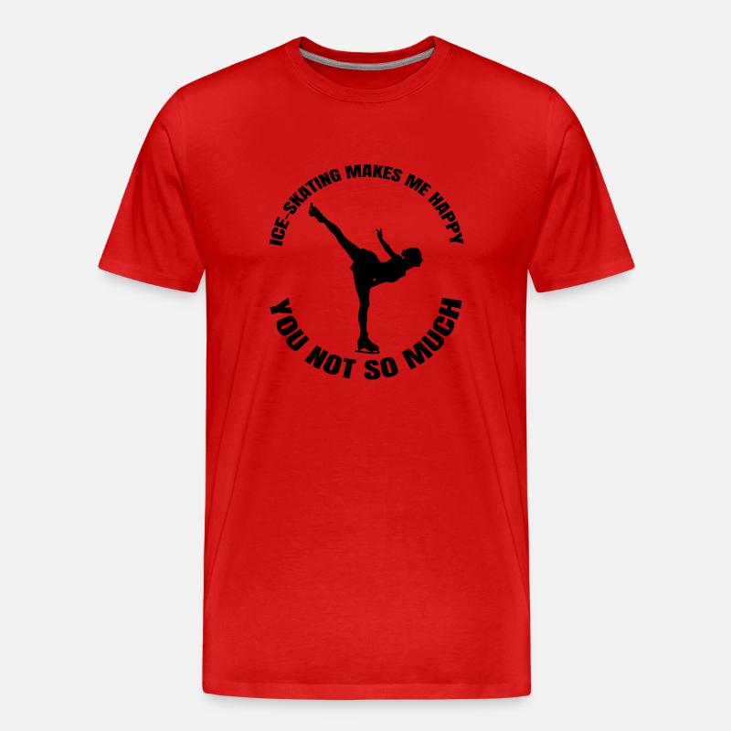 Eiskunstlauf Schlittschuh Eislauf Eiskunstlaufen - Männer Premium Bio T-Shirt - Rot