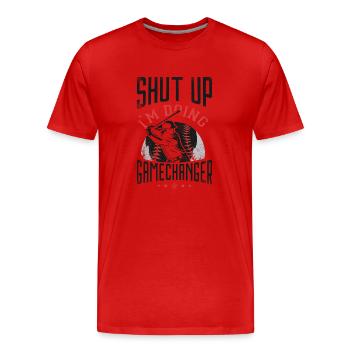 Baseball Fan Vintage Batter Shut - Männer Premium Bio T-Shirt - Rot - Vorne - Damien (186cm)