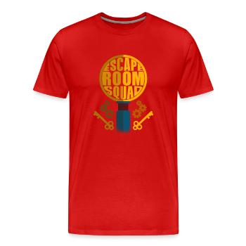 Clé de l’escouade de la salle d’évasion Correspondant à la salle d’évasion - T-shirt bio Premium Homme - rouge - Devant - Damien (186cm)