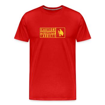 Photographe Photographe Photographie Photographie - T-shirt bio Premium Homme - rouge - Devant - Damien (186cm)