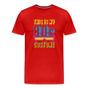 Kostümparty Achtziger Jahre Motto Retro 80er - Männer Premium Bio T-Shirt - Rot - Vorne - Damien (186cm)