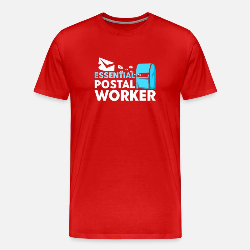 System-relevant postman Postman Delivery man - Men's Premium Organic T-Shirt - red