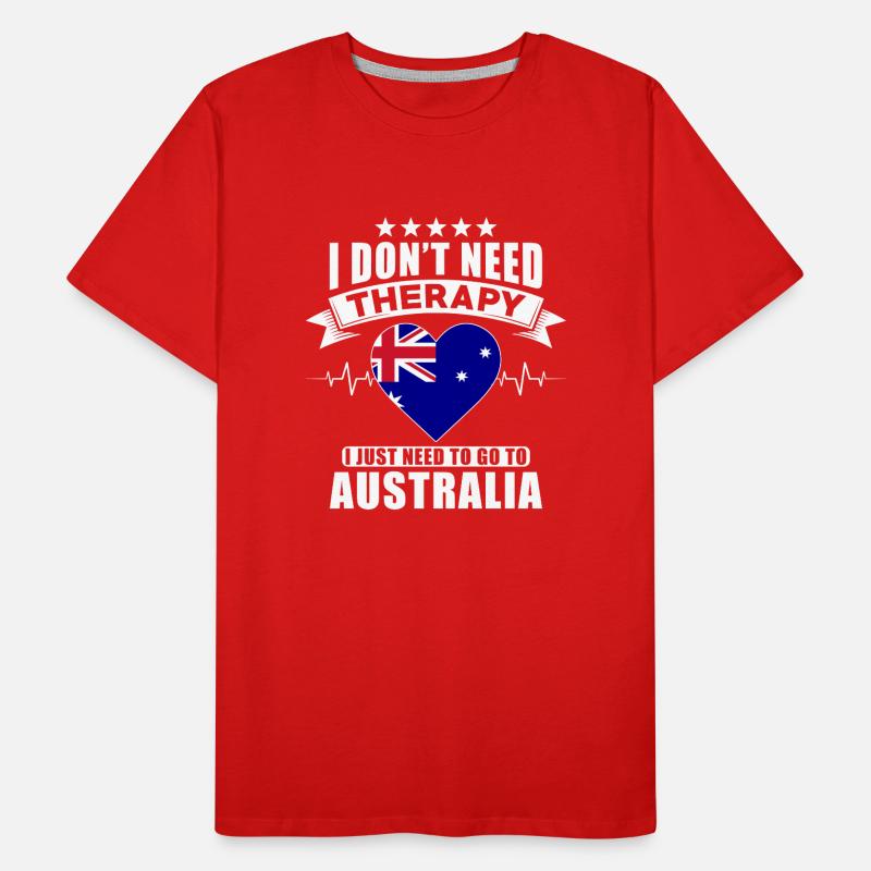 Australia I do not need Therapy Männer Premium Bio T-Shirt