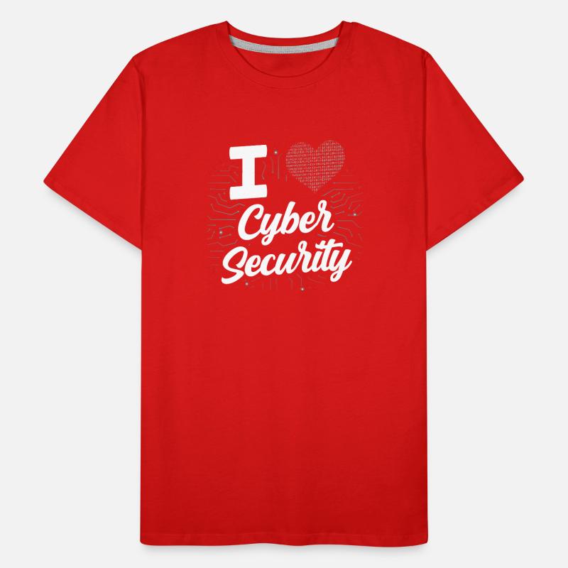 I love Cybersecurity Hack IT Security Hacker Men's Premium Organic T-Shirt