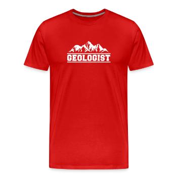 Géologue Géologie Étudiant Géologie Professeur de géologie - T-shirt bio Premium Homme - rouge - Devant - Damien (186cm)