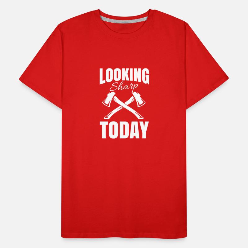 Axt Werfen Axt Werfer Axt Geschenk Männer Premium Bio T-Shirt