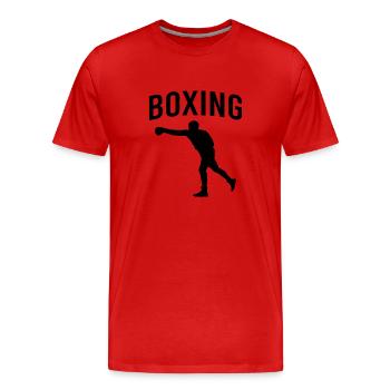 Boxe boxe - T-shirt bio Premium Homme - rouge - Devant - Damien (186cm)