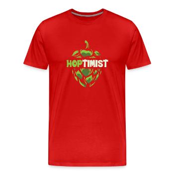 Bier Hopfen Brauer Brauen Brauerei Craft Beer - Männer Premium Bio T-Shirt - Rot - Vorne - Damien (186cm)