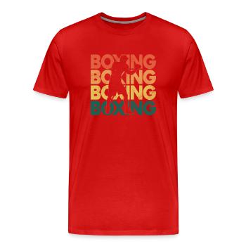 Boxe Rétro Vintage Boxe - T-shirt bio Premium Homme - rouge - Devant - Damien (186cm)