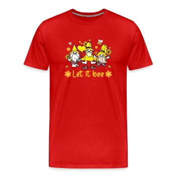 Let It Bee Bee - Männer Premium Bio T-Shirt - Rot - Vorne - Damien (186cm)