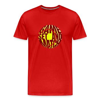 Game Set and Match - witziger Tennis Spruch - Männer Premium Bio T-Shirt - Rot - Vorne - Damien (186cm)