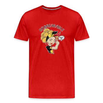 Belgian Girl Unbreakable I Belgian Heritage I - Männer Premium Bio T-Shirt - Rot - Vorne - Damien (186cm)
