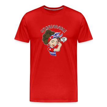 Cuban Girl Unbreakable I Cuban Heritage I Cuba - Männer Premium Bio T-Shirt - Rot - Vorne - Damien (186cm)