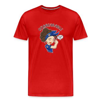 Fille kosovare incassable I Patrimoine kosovar I - T-shirt bio Premium Homme - rouge - Devant - Damien (186cm)