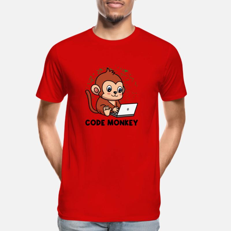 Code Monkey Programming Coder Computer Geek Develo Männer Premium Bio T-Shirt