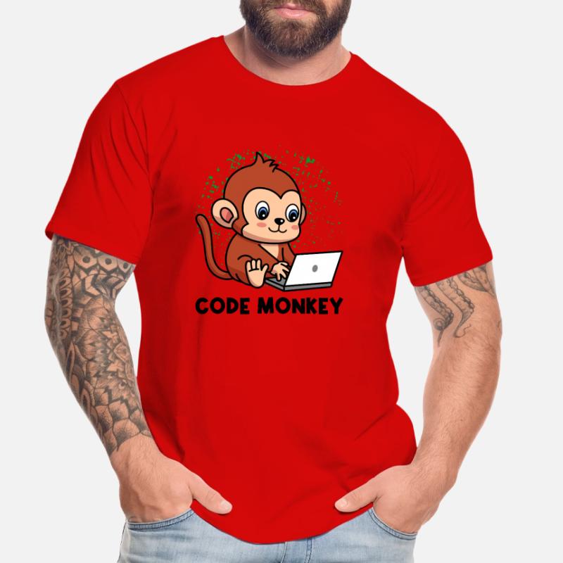 Code Monkey Programming Coder Computer Geek Develo Männer Premium Bio T-Shirt