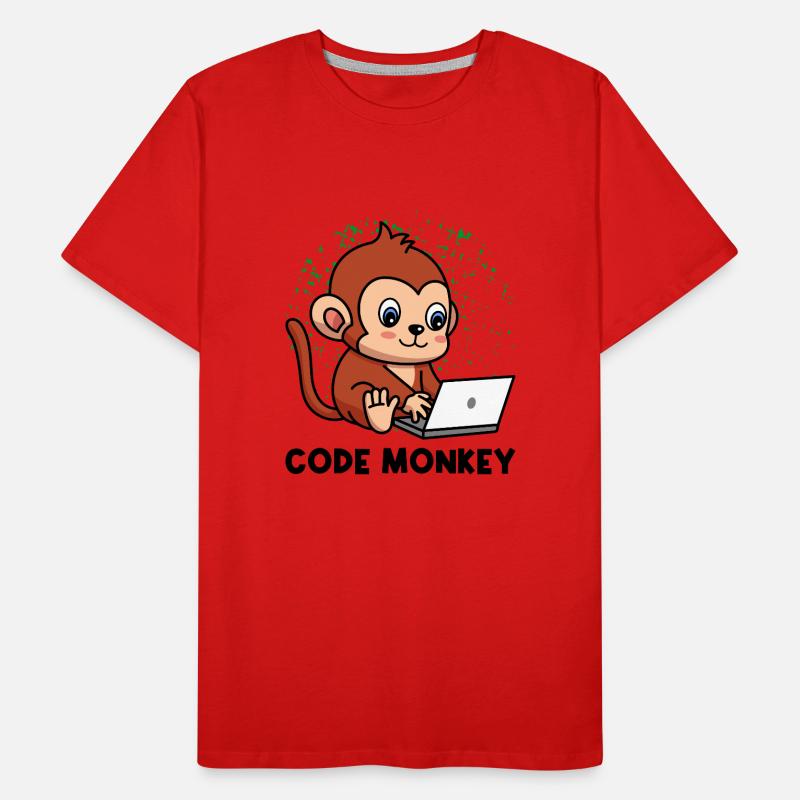 Code Monkey Programming Coder Computer Geek Develo Männer Premium Bio T-Shirt