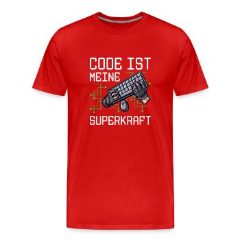 Code Ist Meine Superkraft Software Entwickler Code - Männer Premium Bio T-Shirt - Rot - Vorne - Damien (186cm)