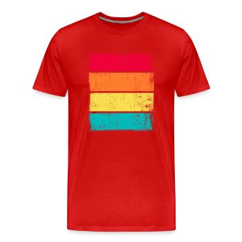 Sunset Grunge Background - Men's Premium Organic T-Shirt - red - Front - Damien (186cm)