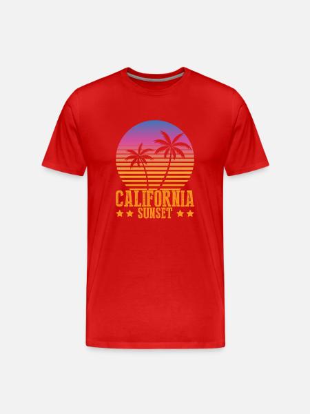 Palm trees - Men's Premium Organic T-Shirt - red
