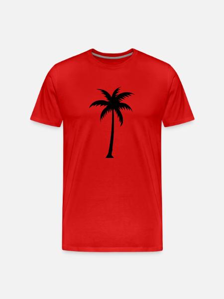Palmen - Männer Premium Bio T-Shirt - Rot