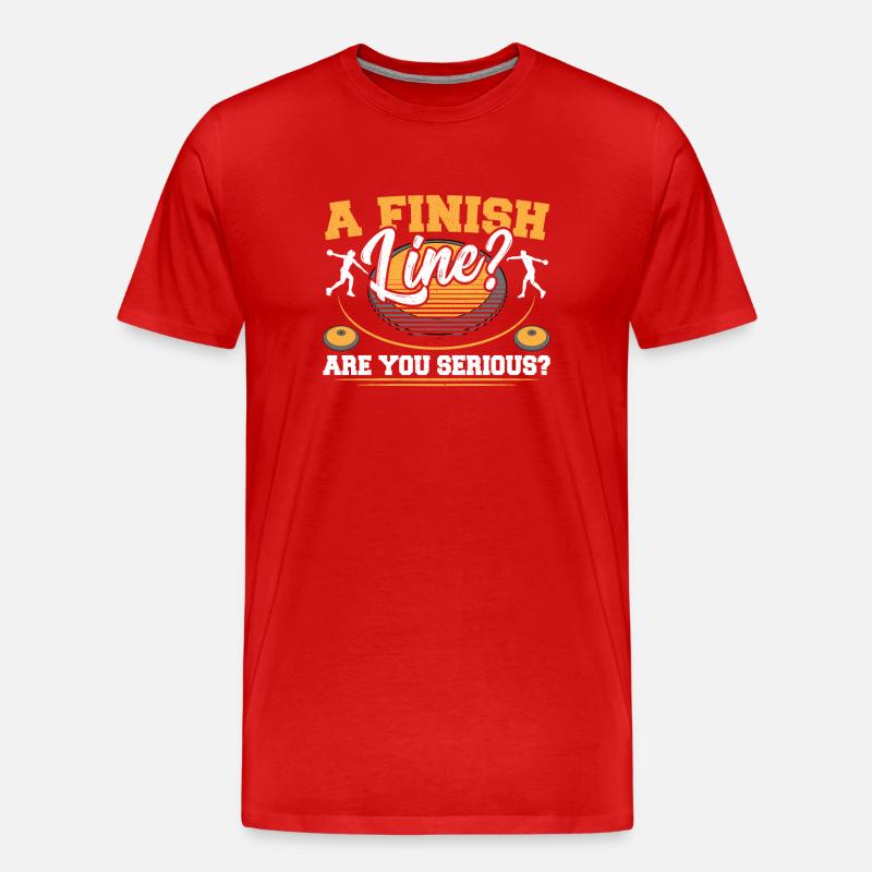 Diskus Leichtathletik Diskus Athlet Diskuswurf - Männer Premium Bio T-Shirt - Rot
