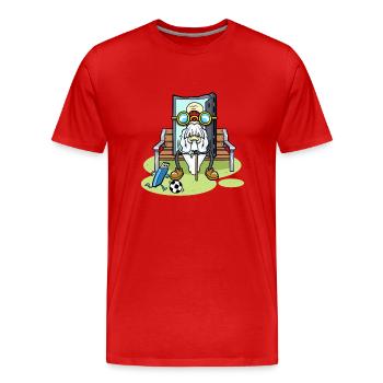 Cassette des années 80 90 Cassette Sitting Cassette Cassette - T-shirt bio Premium Homme - rouge - Devant - Damien (186cm)