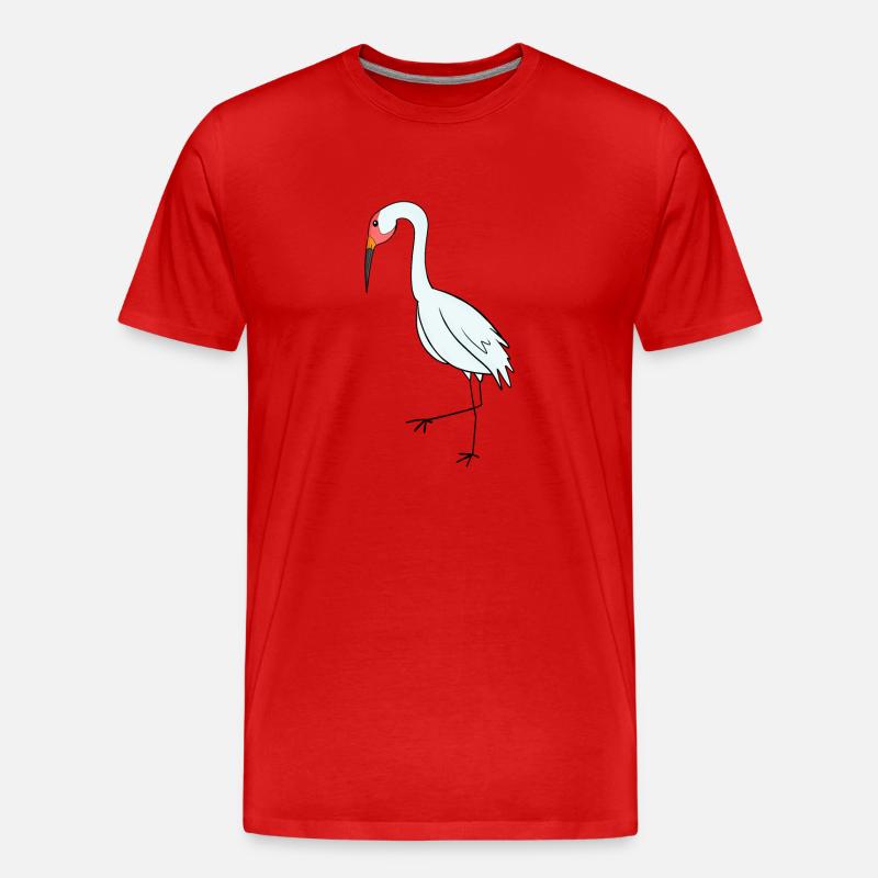 Zugvögel Kranich Vogel - Männer Premium Bio T-Shirt - Rot