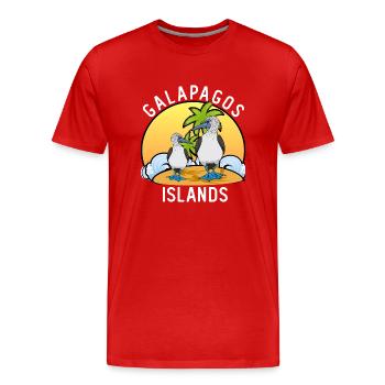 Boobies Seabirds Blue Foot Booby Bird - T-shirt bio Premium Homme - rouge - Devant - Damien (186cm)