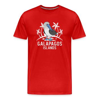 Boobies Seabirds Blue Foot Booby Bird - T-shirt bio Premium Homme - rouge - Devant - Damien (186cm)