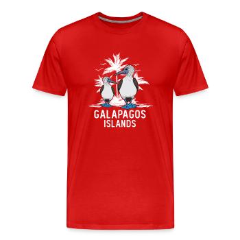 Boobies Seabirds Blue Foot Booby Bird - T-shirt bio Premium Homme - rouge - Devant - Damien (186cm)