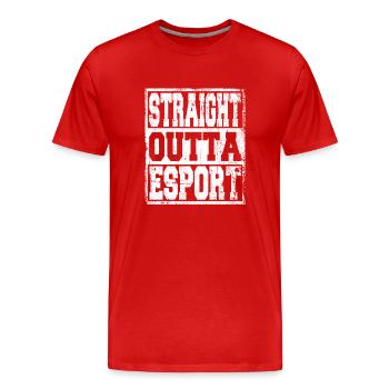 Esport saying funny - Men's Premium Organic T-Shirt - red - Front - Damien (186cm)