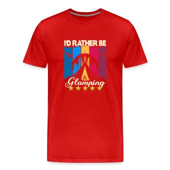 I'd rather be Glamping - Men's Premium Organic T-Shirt - red - Front - Damien (186cm)
