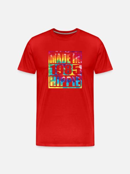 Hippie Birthday 1985 - Men's Premium Organic T-Shirt - red