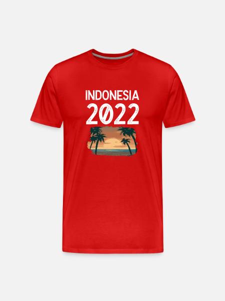 Indonesia 2022 - Men's Premium Organic T-Shirt - red