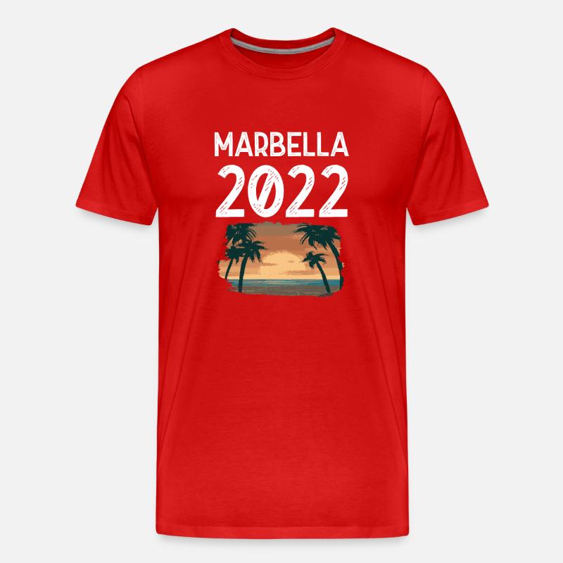 Marbella 2022 - Männer Premium Bio T-Shirt - Rot