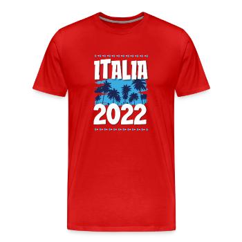 Italia 2022 - Männer Premium Bio T-Shirt - Rot - Vorne - Damien (186cm)
