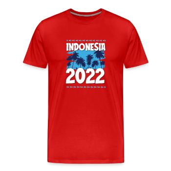 Indonesia 2022 - Men's Premium Organic T-Shirt - red - Front - Damien (186cm)