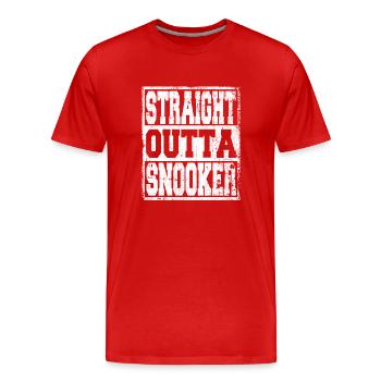 Snooker disant drôle - T-shirt bio Premium Homme - rouge - Devant - Damien (186cm)