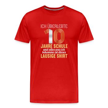 Realschule bestanden Realschulabschluss 2022 - Männer Premium Bio T-Shirt - Rot - Vorne - Damien (186cm)