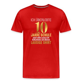 Realschule bestanden Realschulabschluss 2022 - Männer Premium Bio T-Shirt - Rot - Vorne - Damien (186cm)