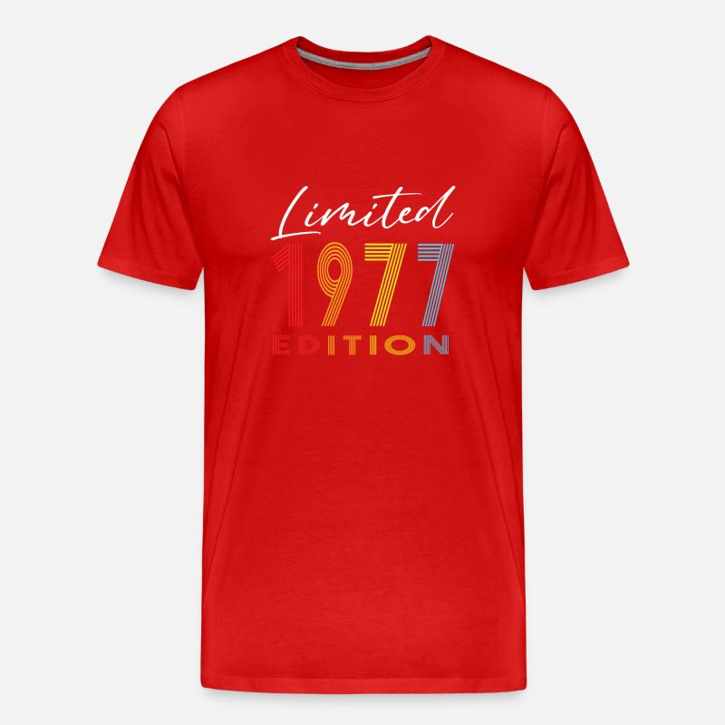 Limited Edition 1977 - Männer Premium Bio T-Shirt - Rot