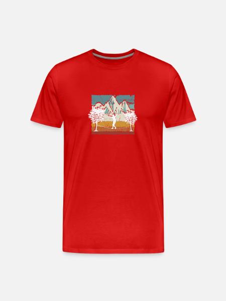 Slackline, Balance Sport - Men's Premium Organic T-Shirt - red