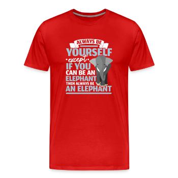 Soyez un animal animalier animalier animalier gardien de zoo - T-shirt bio Premium Homme - rouge - Devant - Damien (186cm)